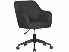 Finebuy chaise de bureau 83 - 90 cm tissu moderne | chaise design pivotant avec accoudoirs et dossier | chaise coquille 120 kg | fauteuil pivotant ave