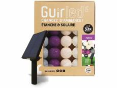 Guirlande boule lumineuse 32 led outdoor - purple