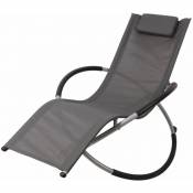 HMBL-04-GREY Chaise longue grise, relax de jardin,