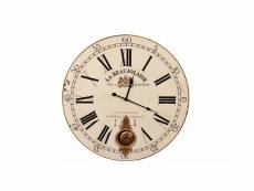 Horloge ancienne balancier la beaujolaise 58cm - bois