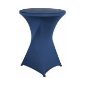 Housse de Table de bistrot - Mange Debout - Deco Cocktail - Stretch Spandex (bleu marine) 60cm×110cm - blue - Ahlsen