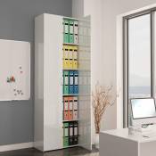 La garde-robe de bureau avec 2 portes et en bois de différentes couleurs Couleur : Blanc brillant