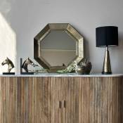 La Grande Prairie - Miroir octogonal doré 62x62x7cm - Doré