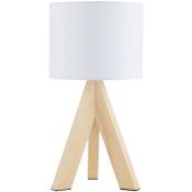 Lampe de table d'écriture chambre d'amis abat-jour textile lampe trépied blanc Searchlight EU700345