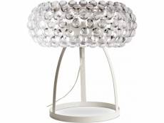 Lampe de table - lampe de salon à boutons en cristal - grande - savoni transparent