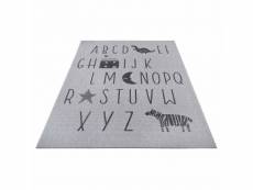 Leva tapis 120 cm x 170 cm alphabet gris ZSLD000564-BKGY