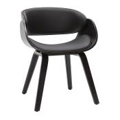 Miliboo - Chaise design noire bent - Noir
