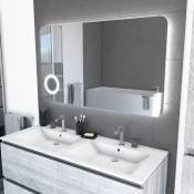 Miroir salle de bain LED auto-éclairant 120x70cm -
