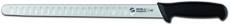 Sanelli Ambrogio Supra Couteau pour Saumon avec Lame alvéolée de 32 cm en Acier Inoxydable, 49 x 6.5 x 3 cm - Acier/Noir