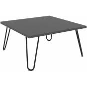 Table basse 60 x 60 x 30 cm anthracite noir - Noir