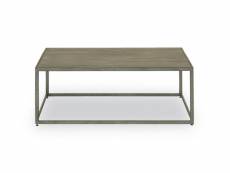 Table basse bois 110x110x40cm - gris - décoration d'autrefois