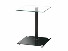 Table d'appoint en aluminium laqué noir avec plateau