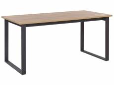 Table de salle à manger effet bois foncé 160 x 80 cm berlin 220498