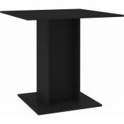 Table de salle à manger Noir 80 x 80 x 75 cm Aggloméré - Inlife