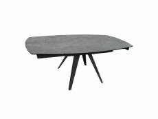 Table extensible ovale 120-180 cm céramique gris anthracite