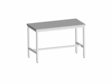 Table inox soudée centrale - l2g - - inox1400 700x850mm