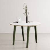 Table ronde New Modern / Ø 110 cm - Stratifié / 4 à 6 personnes - TIPTOE vert en métal