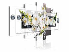 Tableau fleurs mechanical orchid taille 100 x 50 cm