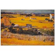 Tableau paysage de campagne - 40 x 30 cm - Orange