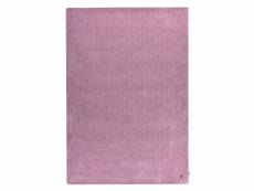Tapis shaggy - tufté à la main - en polyester - rose 85x155 cm