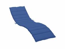 Vidaxl coussin de chaise longue bleu royal 200x70x3 cm tissu oxford