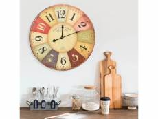 Vidaxl horloge murale vintage colorée 60 cm