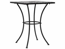 Vidaxl table de bistro mosaïque noir et blanc 60 cm céramique 46707