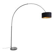 Xxl - Lampadaire avec Abat-Jour - 1 lumière - h 2250 mm - Noir - Moderne - éclairage intérieur - Salon i Chambre - Noir - Qazqa
