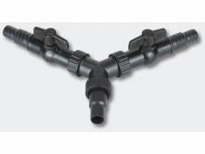 Y-distributeur 20/25mm pour tuyau de bassin (3/4"/1") valve réglage helloshop26 4216415