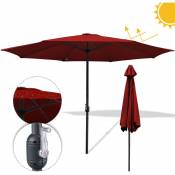 3,5m Parasol de marché de avec manivelle UV40+ Parasol d'extérieur Patio Garden Umbrella,Rouge - Einfeben