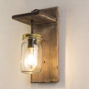 Applique Interieur, Lampe Murale en bois E27 Vintage