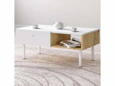 Casa olive table basse 90 cm sofia blanc ZSFU000687-WHBR