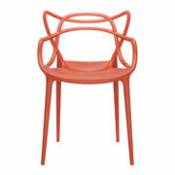 Chaise empilable Masters / Plastique - Kartell rouge