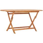 Design In - Table d'extérieur pliable Table de salon de jardin - 160x80x75 cm Bois de teck solide BV691582
