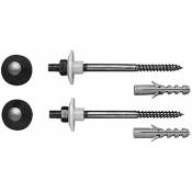 Duravit - Accessoires - Fixation pour bidet et wc suspendus, diamètre 12 mm x 180 mm - cache-têtes, chrome 0065001000