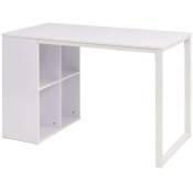 Helloshop26 - Bureau table meuble travail informatique écriture 120 cm blanc - Blanc
