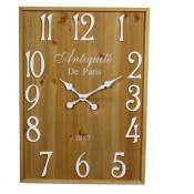 Iperbriko - Horloge rectangulaire paris en bois cm50x70x4,5
