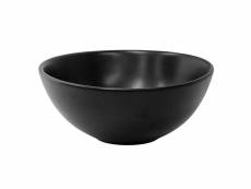 Lavabo en céramique noir mat vasque à poser ronde
