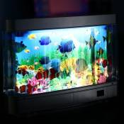 Led Fish Tank Lampe Dynamique OcéAn Virtuel Dauphin Artificiel Paysage Tropical Veilleuse Chambre Mignonne DéCoration eu Plug