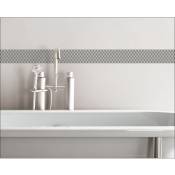 Listel adhésif Isnello losange gris foncé/clair, 5x180cm, 3 pièces, décoratif pour murs et meubles. - Noir