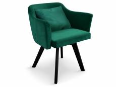 Lot de 20 fauteuils scandinave dantes velours vert