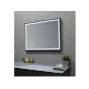 Miroir rectangle elegance cadre noir mat avec sensor Cristina Ondyna EL806013