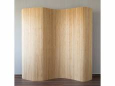Paravent en bambou coloris brun - hauteur 200 x largeur 250 cm