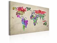Paris prix - tableau imprimé "world map : world tour en anglais" 60 x 90 cm