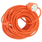 Rallonge électrique orange - Câble 3G1,5 mm - 25