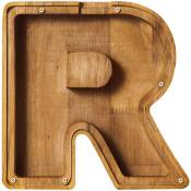 Ranipobo - Tirelire en bois pour gar cons et filles Pimpimsky, tirelire decorative moderne en forme de cadre de tirelire lettre - lettre r