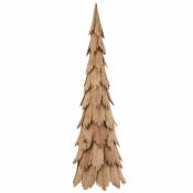 Sapin de Noël morceaux de bois naturel H120cm