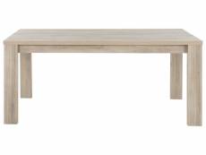 Table 180 cm avec allonge ASTON coloris blanc/bois