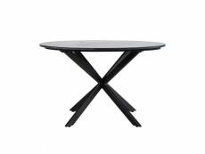Table à manger carrée 130cm en marbre avec pied en étoile dodu