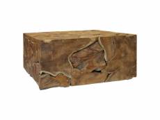Table basse carrée l.100 cm avec assemblage de bois de teck - tekku